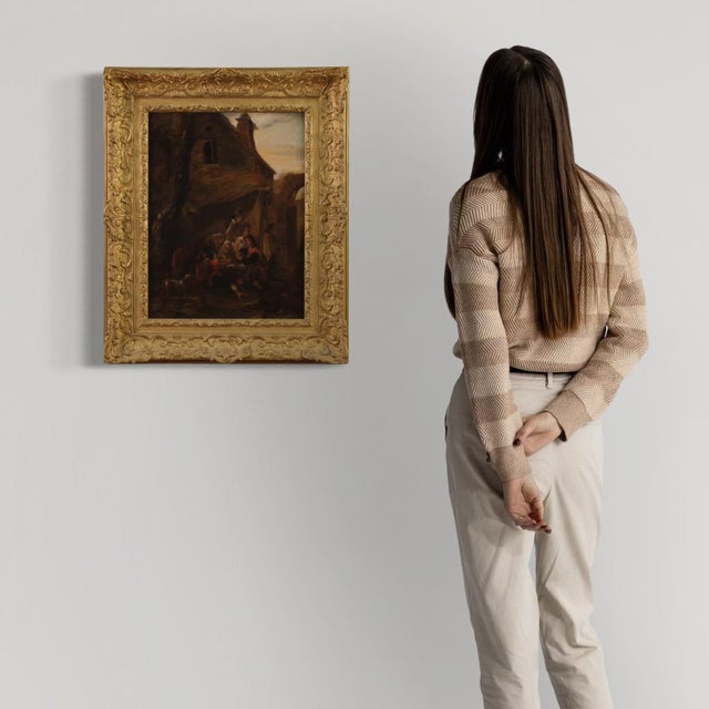 Flemish Artist, Card Players, 1750, Oil on Panel For Sale - Image 3 of 16