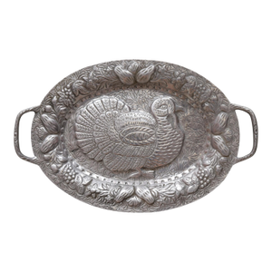 Pewter Turkey Serving Platter