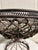 Vintage Bronze-Tone Wire and Woven Pedestal Centerpiece Basket For Sale - Image 4 of 6