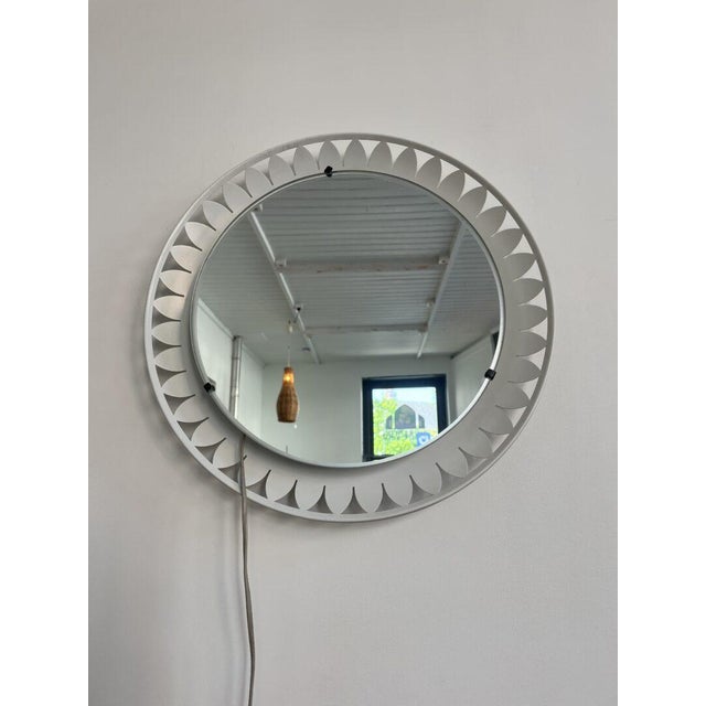 Illuminated Flower Mirror by Ernst Igl for Hillebrand Lighting, 1950s For Sale - Image 4 of 12