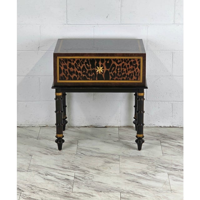 1980s Leopard Print Lacquered Side Table by Maitland-Smith For Sale In Richmond - Image 6 of 9