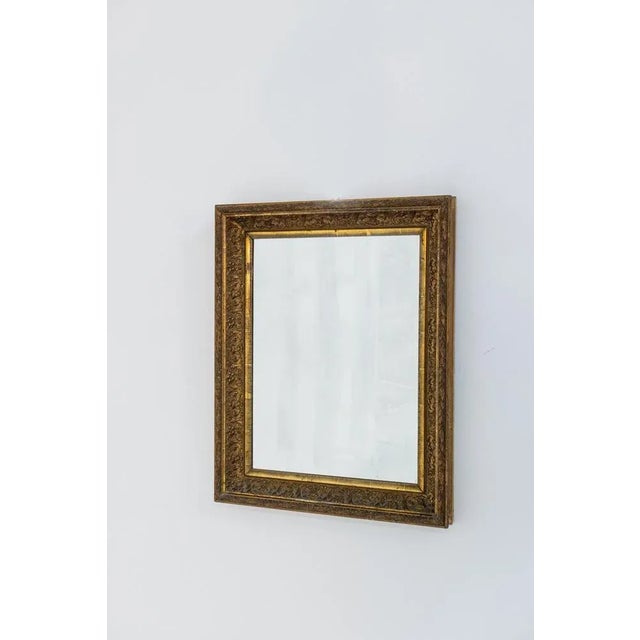 Mid-Century Italian Mirror with Golden Wood Frame, 1950s For Sale - Image 10 of 10