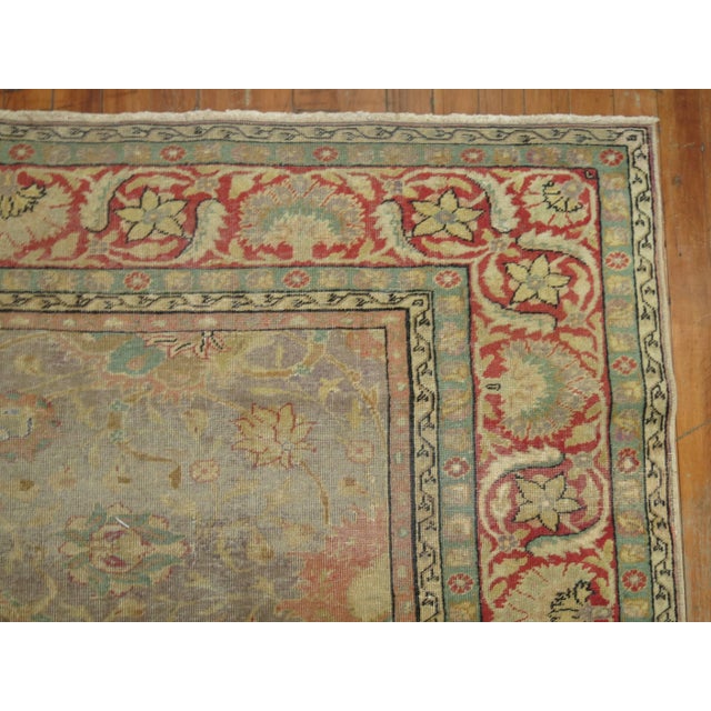 Fine Gray Antique Turkish Sivas Rug For Sale - Image 13 of 18