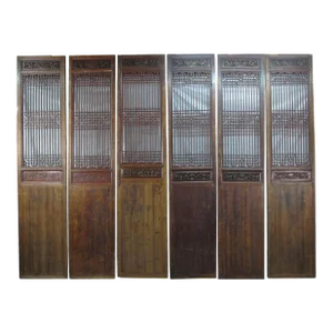 Monumental 11 Feet Tall Antique Chinese Screen Panel Door – Set of 6