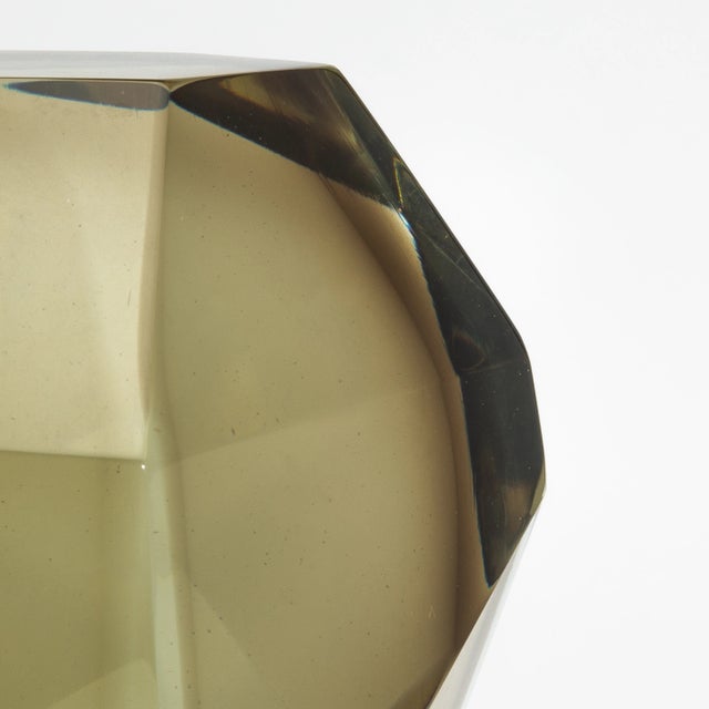 Glass Hand-Blown Murano Diamond Sculpture For Sale - Image 7 of 10
