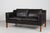 Danish vintage Børge Mogensen sofa 2 persons model 2212. It's upholstered with the original dark mocha colored leather,...