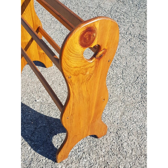 Vintage Solid Pine Quilt or Blanket Rack For Sale - Image 10 of 10
