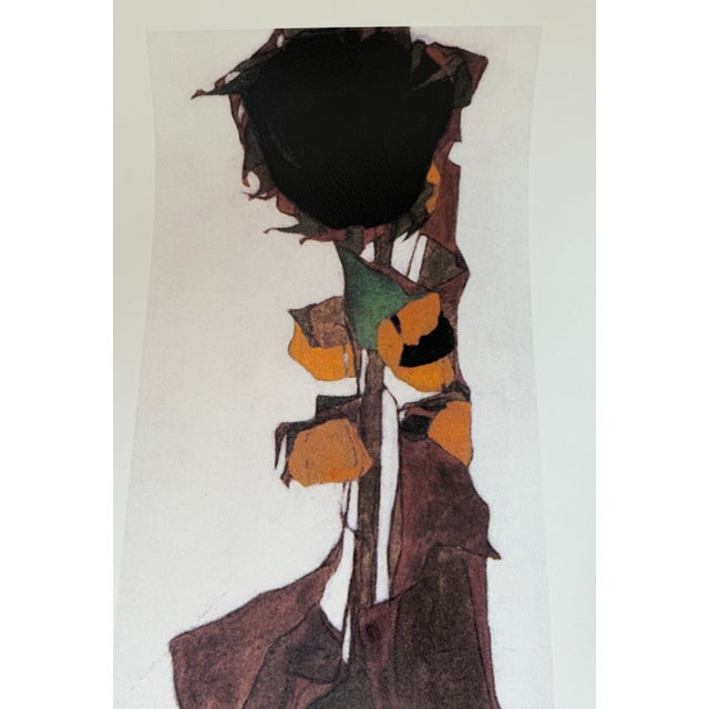Egon Schiele, Sunflowers II, 2000s, Ink and Paper For Sale - Image 8 of 10
