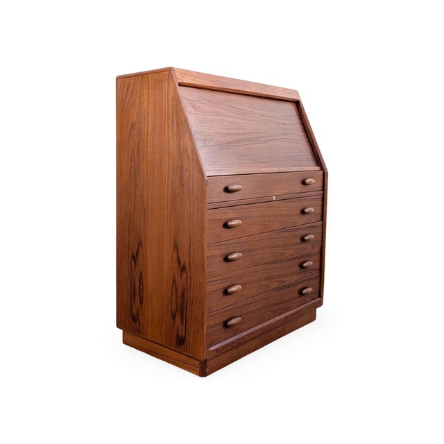 Mid-Century Modern Mid-Century Secretary with Chest of Drawers in Teak from Dyrlund For Sale - Image 3 of 10