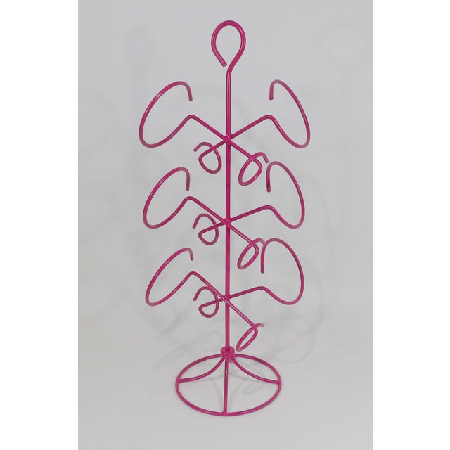 Contemporary Pink Metal Wine Bottle Rack Chairish