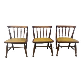 3 Vintage Colonial-Style Windsor Captain's Chairs For Sale