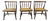 3 Vintage Colonial-Style Windsor Captain's Chairs For Sale