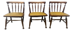 3 Vintage Colonial-Style Windsor Captain's Chairs