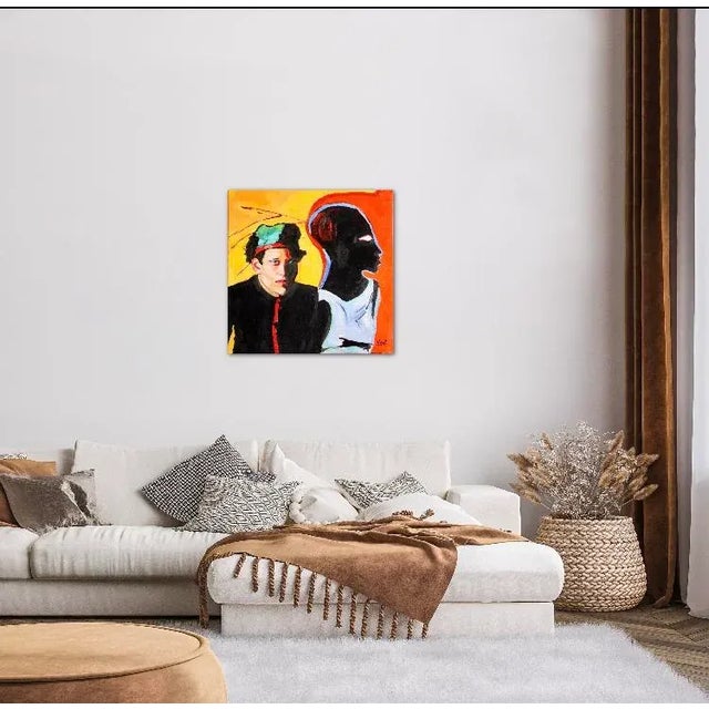 Black Modern Narratives Collection — Contemporary Pop Art Portrait (24″×24″, Original Oil on Canvas) For Sale - Image 8 of 12