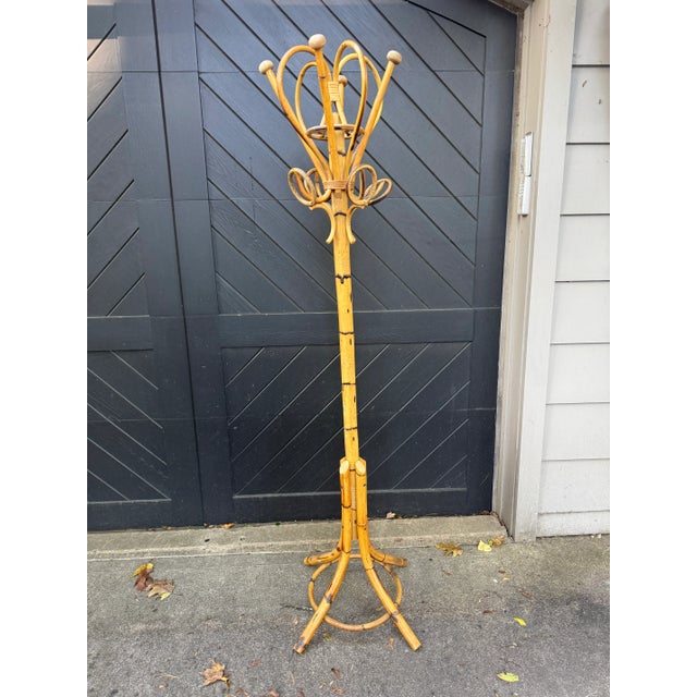 Vintage Italian Bamboo Coat Rack/Clothes Tree For Sale - Image 11 of 11