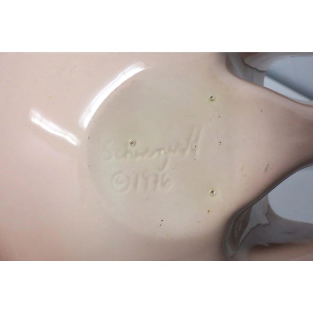 Pink 1970's Pink Handmade Ceramic Folded Bowl by Schwarzwald Pottery For Sale - Image 8 of 10