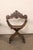 Mid 20th Century Spanish Carved-Walnut Savonarola Chairs For Sale - Image 4 of 11