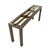 Vintage Brutalist Iron, Brass & Wood Console Table W/ Thick Beveled Glass Insert For Sale In Tampa - Image 6 of 18