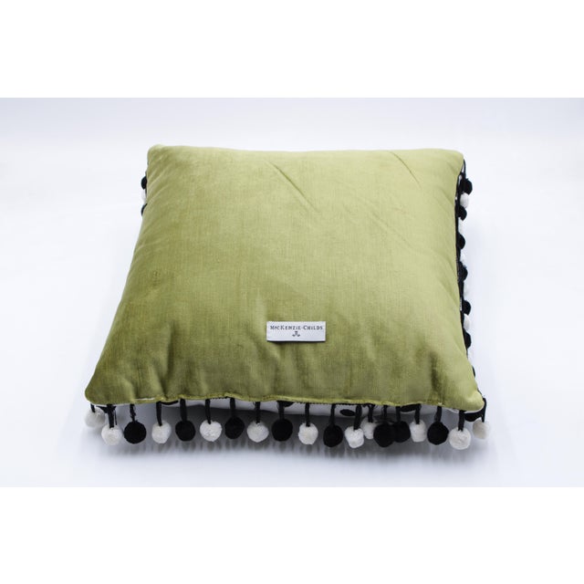Pair Mackenzie Childs Square Decorative Throw Pillow For Sale - Image 10 of 11