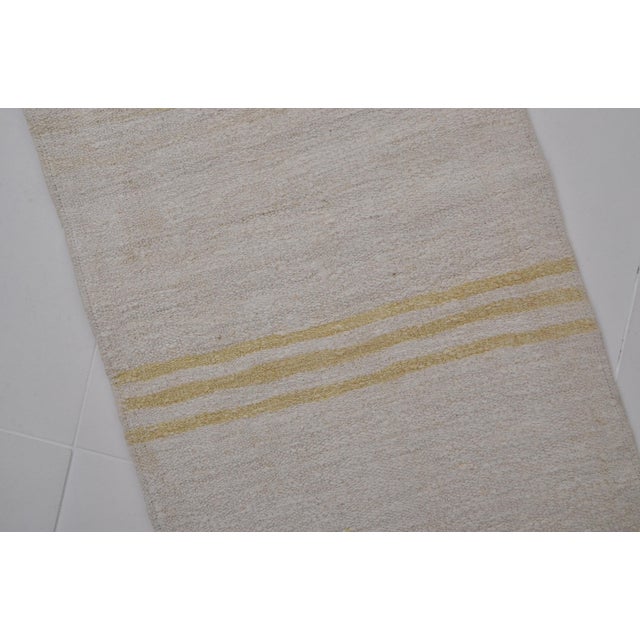 Off-white 1950s Off White Anatolian Kilim Runner For Sale - Image 8 of 10
