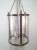 Metal Neoclassical Brass & Silver Plated Lantern with Strong Rounded Faux-Glass Plast For Sale - Image 7 of 13