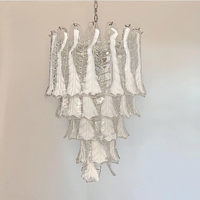 1990s Vintage Italian Murano Chandelier in the style of Mazzega, 1990s For Sale - Image 5 of 18