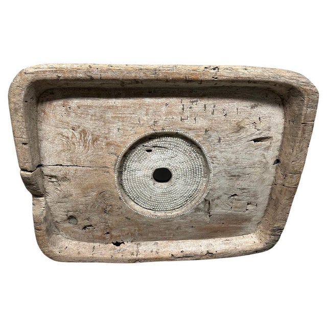 2010s Andrianna Shamaris Century Old Rice Pounder For Sale - Image 5 of 18