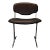 1950s Black Leather Backrest Seat For Sale