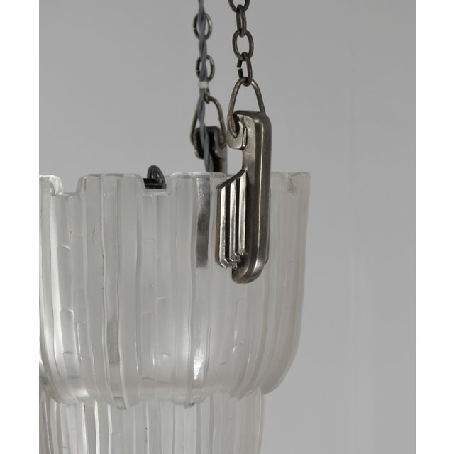 French Art Deco Pendant Light by Marius Sabino 1930 France For Sale - Image 13 of 18