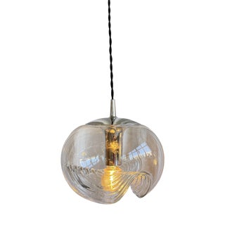 Space Age Glass Futura Biomorphic Pendant Light by Koch & Lowy for Peill & Putzler, Germany, 1970s For Sale