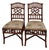Vintage Dining Chair Chippendale Tommy Bahama Style Bamboo Rattan Set of Two For Sale