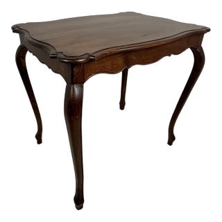 Vintage French Provincial Oak Side Table, Circa 1930–1950 For Sale