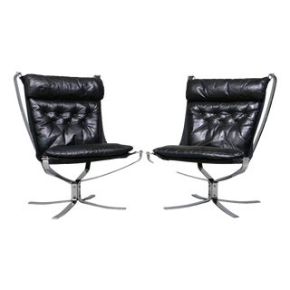 Falcon Lounge Chairs attributed to Sigurd Ressel for Vatne Mobler, 1970s, Set of 2 For Sale