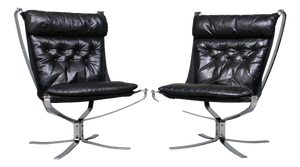 Falcon Lounge Chairs attributed to Sigurd Ressel for Vatne Mobler, 1970s, Set of 2