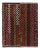 Handwoven Vintage Turkish Kilim Rug in Brown, Multicolor Embroidery Geometric Pattern For Sale