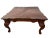 Brown Vintage Cocktail Coffee Table Ball Claw Legs Large Square Shape Chippendale For Sale - Image 8 of 12