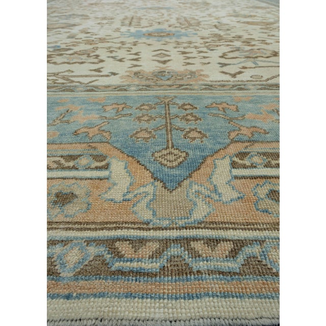 Turkish Oushak Rug 13'6" x 14'9" #18576 For Sale In Houston - Image 6 of 8