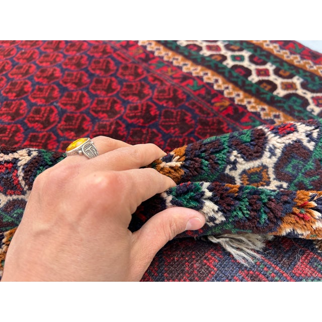 Vintage Afghan Dokhtar Qazi Boteh Runner - 6'3" X 2'8" For Sale - Image 10 of 12