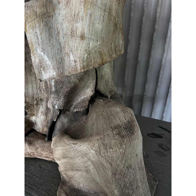 Belgian School Artist, Large Sculpture of Seated Figure, 20th Century, Ceramic For Sale - Image 9 of 18
