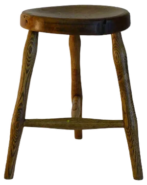 Antique Workshop Stool in Ash and Maple