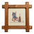 Vintage 1982 Cross Stitch Rocking Chair-Americana-Folk Art-Rustic Wood Frame For Sale