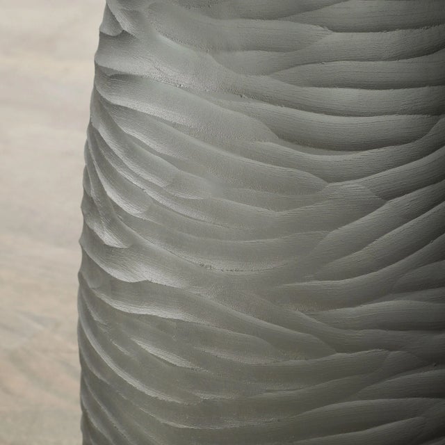 Custom for High Style Deco Murano Smoked Battuto Glass & Bronze End Table For Sale - Image 9 of 12