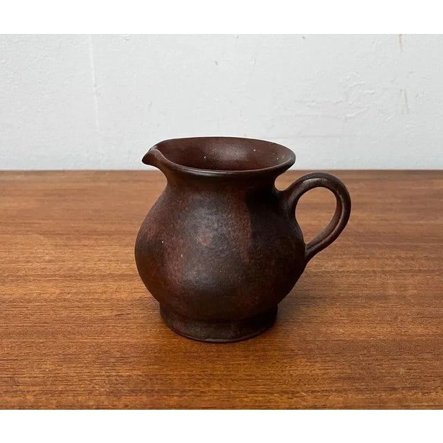 Mid-Century Minimalist Jug Vase from Hartwig Heyne Hoy Pottery, Germany, 1960s For Sale - Image 13 of 13