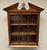Vintage Solid Wood Hanging Wall Cabinet / Curio & Brass Eagle Finial For Sale - Image 9 of 17