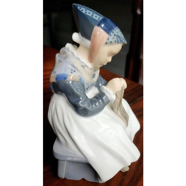 Off-white Royal Copenhagen Danish Hand-Painted Fine Porcelain Figurine For Sale - Image 8 of 13
