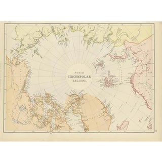 Map of the North Circumpolar Regions, 1882 For Sale
