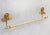 Charming French mid-century rose bloom gilded towel bar or rail C1950.