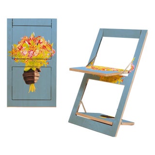 Fläpps Folding Chair – Gladiolus (on Birch) from Ambivalenz For Sale