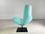 Moroso Moroso Swivel Leather Armchair in Blue Turquoise from Patricia Urquiola Swivel For Sale - Image 4 of 12