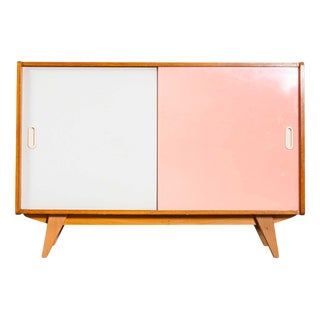 Blush Pink Two Door Cabinet by Jiri Jiroutek for Interieur Praha, 1950s For Sale